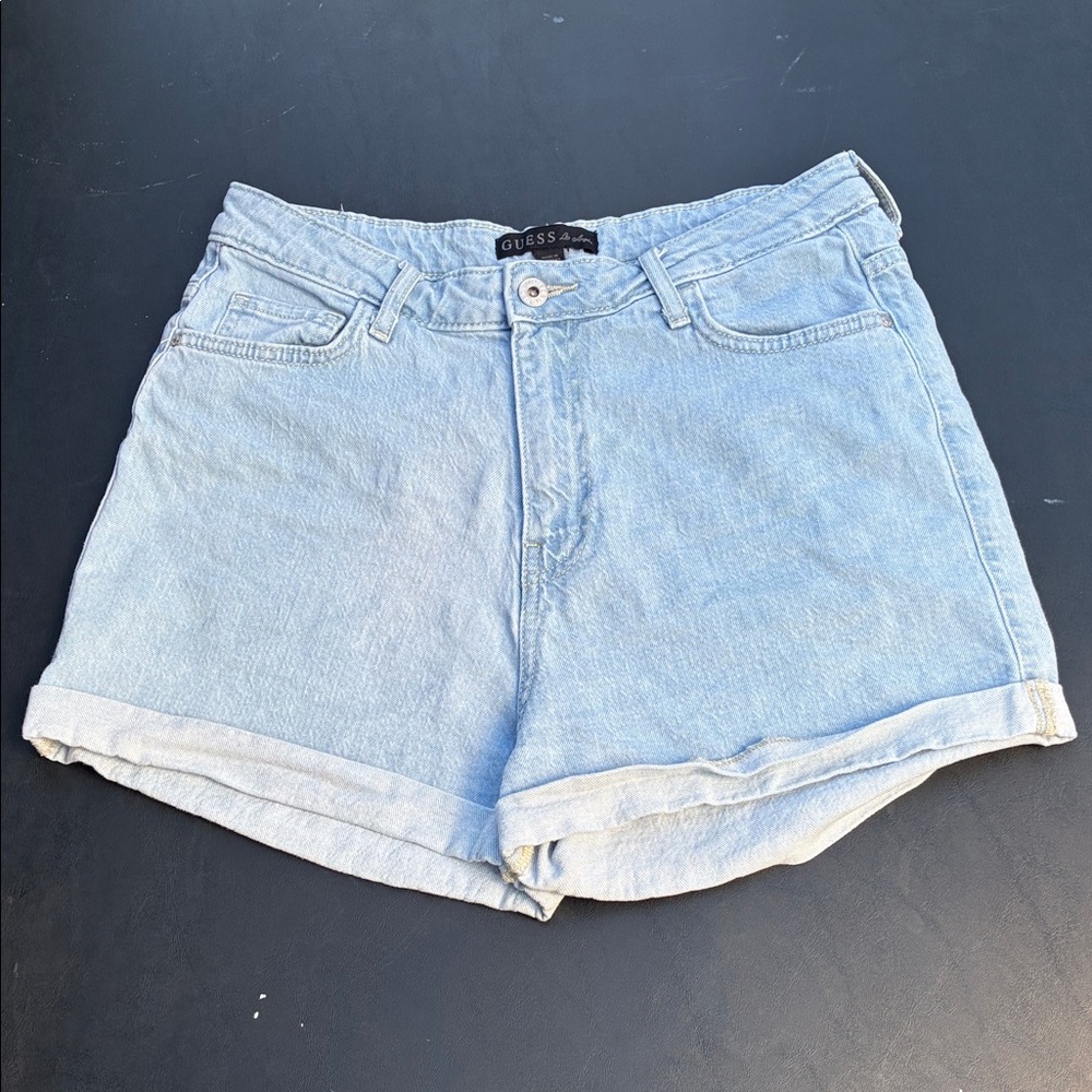 GUESS Light Wash Denim Jean Shorts Womens Sz 30